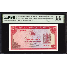 (519) P39b Rhodesia - 2 Dollars Year 1979 (Replacement)